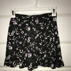 button up flower skirt